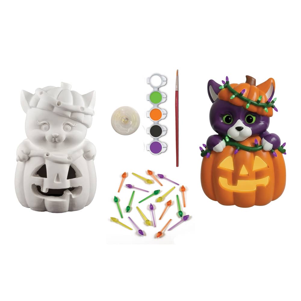 Jack-O-Lantern - 6" Light-Up Plaster Paint Kit (ONLINE ORDER ONLY)