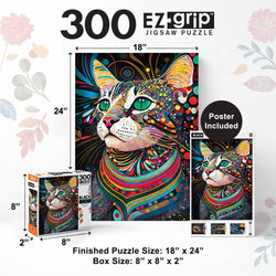 Black Cats - Prismatic Peggy 300 Piece EZ Grip Jigsaw Puzzle