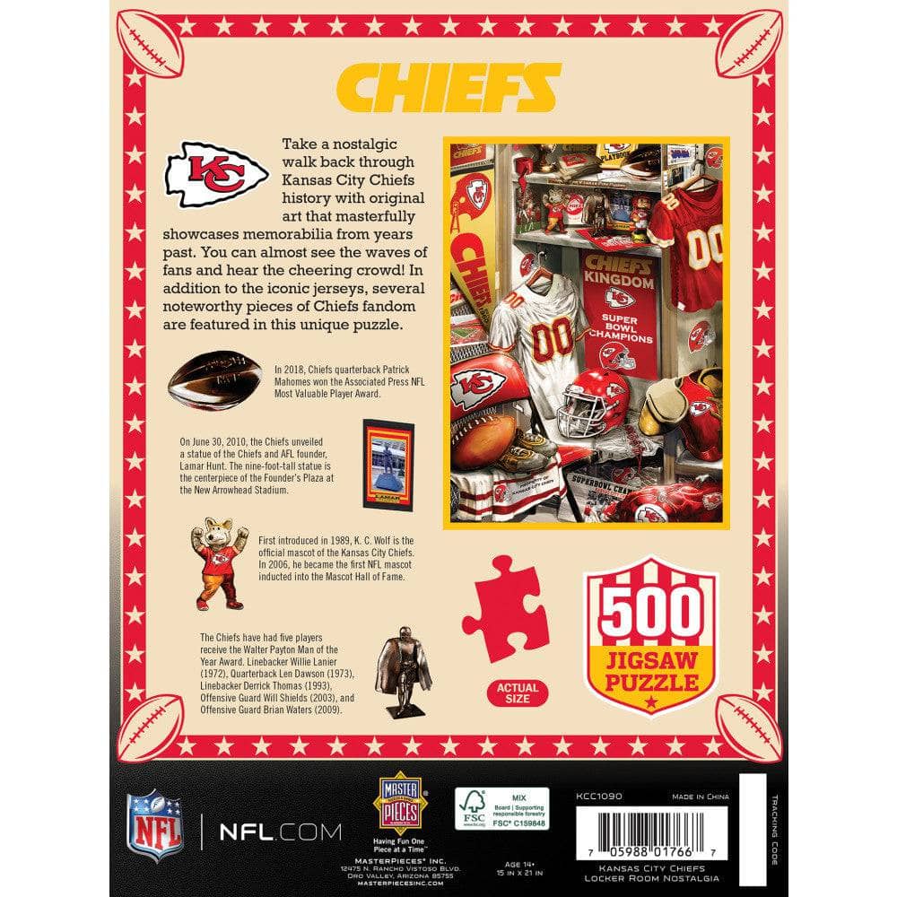 Kansas City Chiefs - Locker Room 500 Piece Jigsaw Puzzle (ONLINE ORDER ONLY)