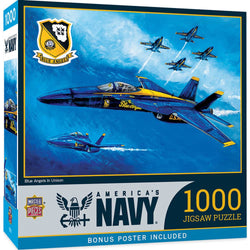 America's Navy - Blue Angels in Unison 1000 Piece Jigsaw Puzzle