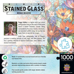 Stained Glass - Mosaic Meadow 1000 Piece Jigsaw Puzzle