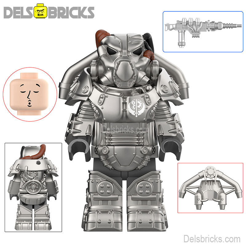 Fallout X-01 Power Armor Lego Minifigures Custom video Game Toys Set 3-2 (ONLINE ORDER ONLY)