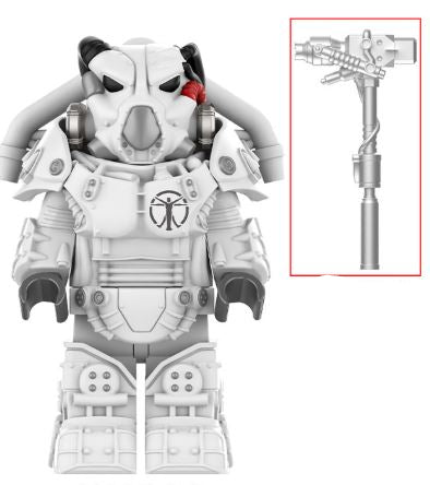 Fallout X-01 Power Armor Minifigure White – Advanced Wasteland Suit (ONLINE ORDER ONLY)