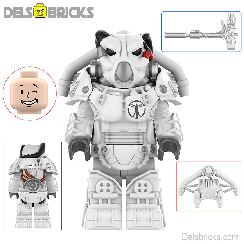 Fallout X-01 Power Armor Lego Minifigures Custom video Game Toys Set 3-3 (ONLINE ORDER ONLY)