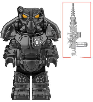 Fallout X-01 Power Armor Minifigure Black – Advanced Wasteland Suit (ONLINE ORDER ONLY)