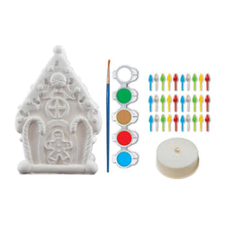 Gingerbread House - 6" Light-Up Plaster Paint Kit