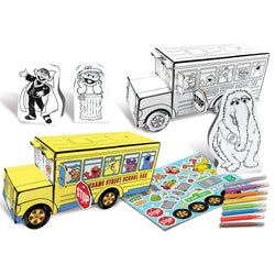 Sesame Street - School Bus Cardboard Buildable Craft Kit (ONLINE ORDER ONLY)