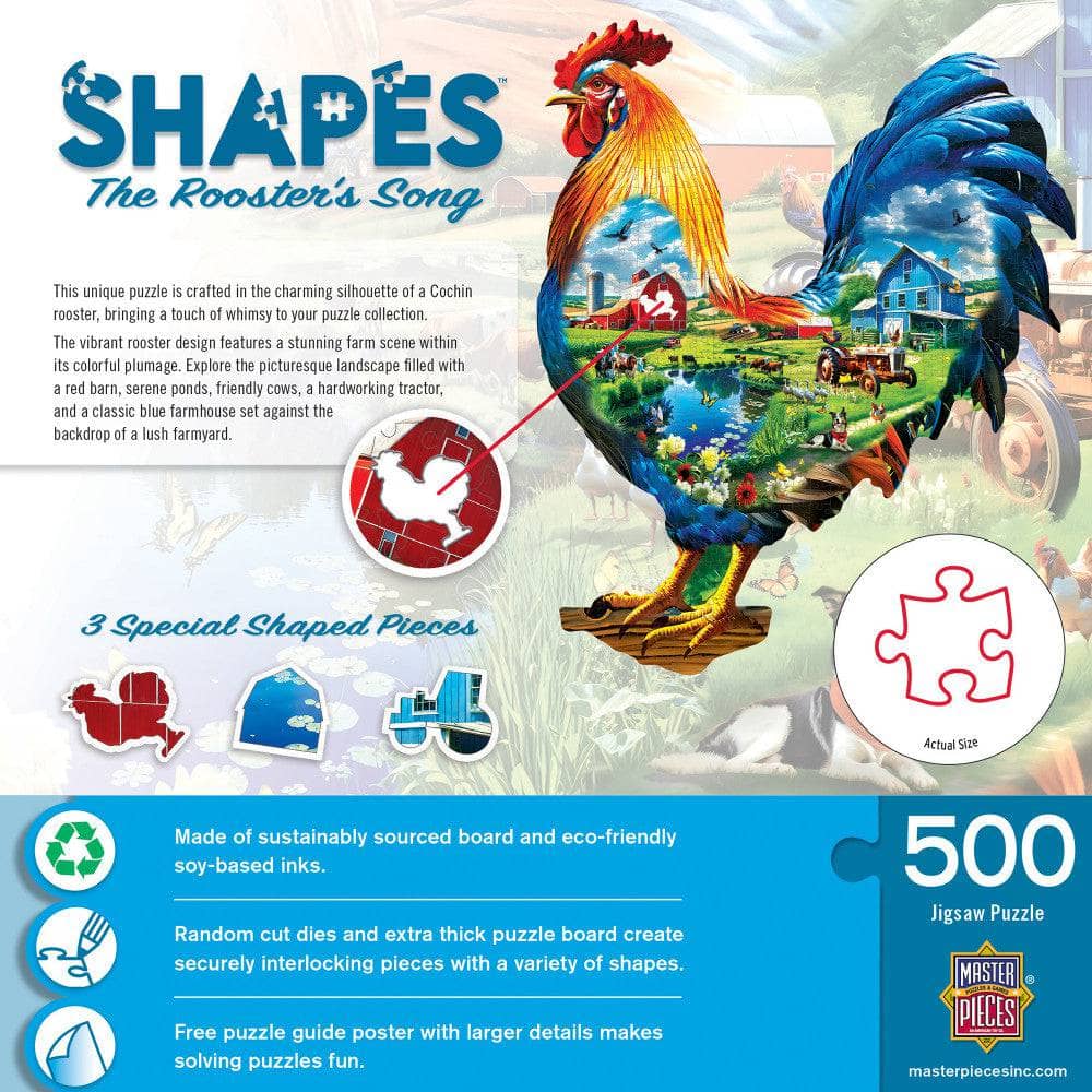 Shapes - The Rooster's Song 500 Piece Jigsaw Puzzle