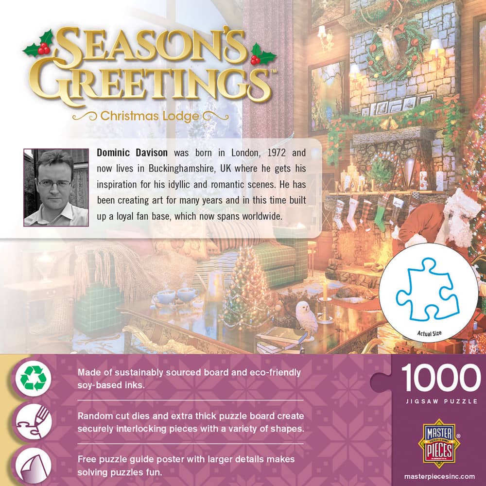 Season's Greetings - Christmas Lodge 1000 Piece Jigsaw Puzzle