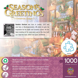 Season's Greetings - Christmas Lodge 1000 Piece Jigsaw Puzzle