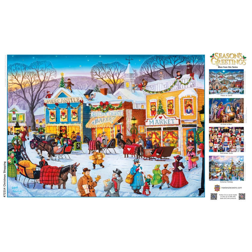 Season's Greetings - Christmas Shopping 1000 Piece Jigsaw Puzzle