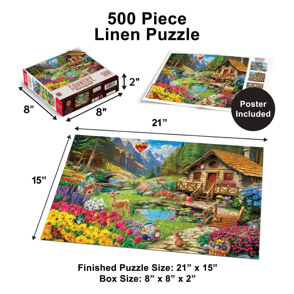 Country Escapes - Gentle Days, Quiet Ways 500 Piece Jigsaw Puzzle