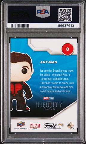 2023 UPPER DECK FUNKO POP MARVEL  ANTMAN  #8  PSA 10 (Online Order Only)