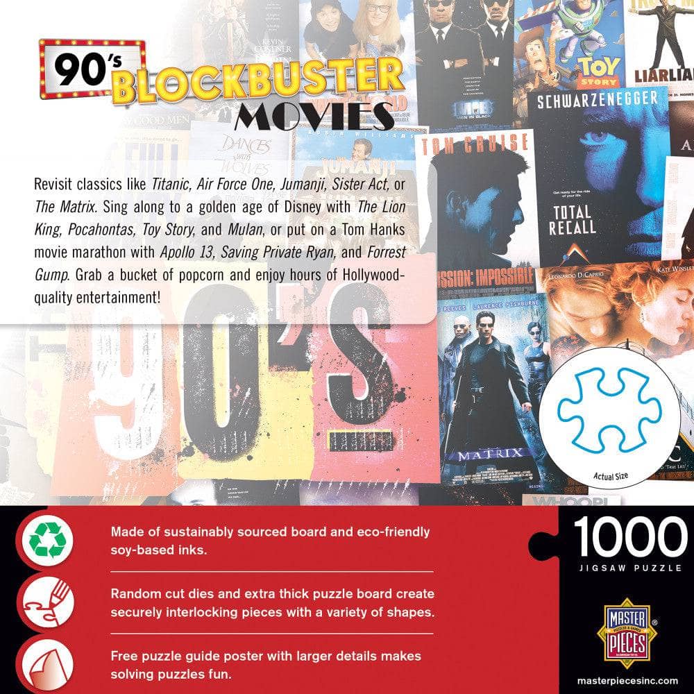 90's Blockbusters 1000 Piece Jigsaw Puzzle (ONLINE ORDER ONLY)