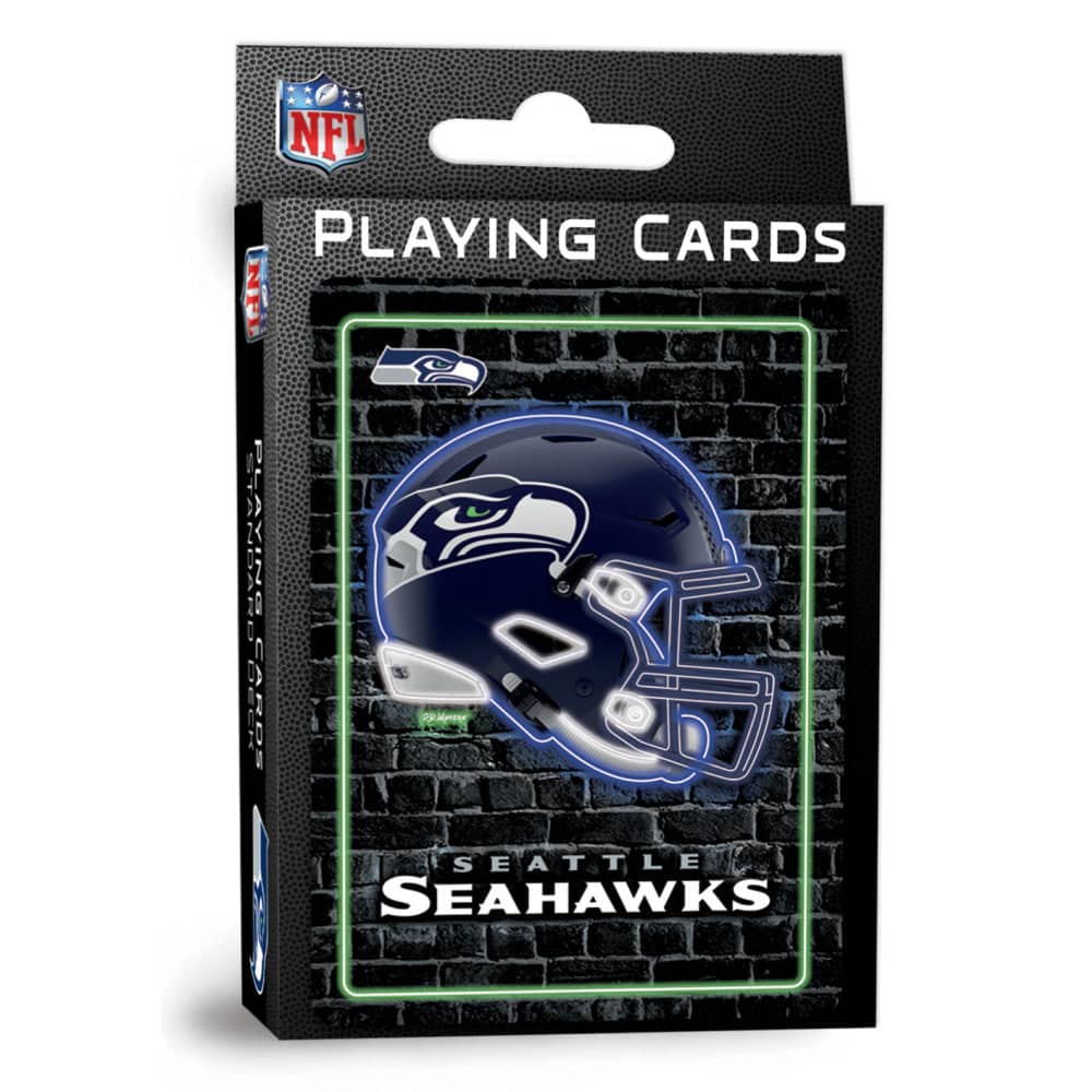 Seattle Seahawks Neon-Styled Playing Cards - 54 Card Deck (ONLINE ORDER ONLY)