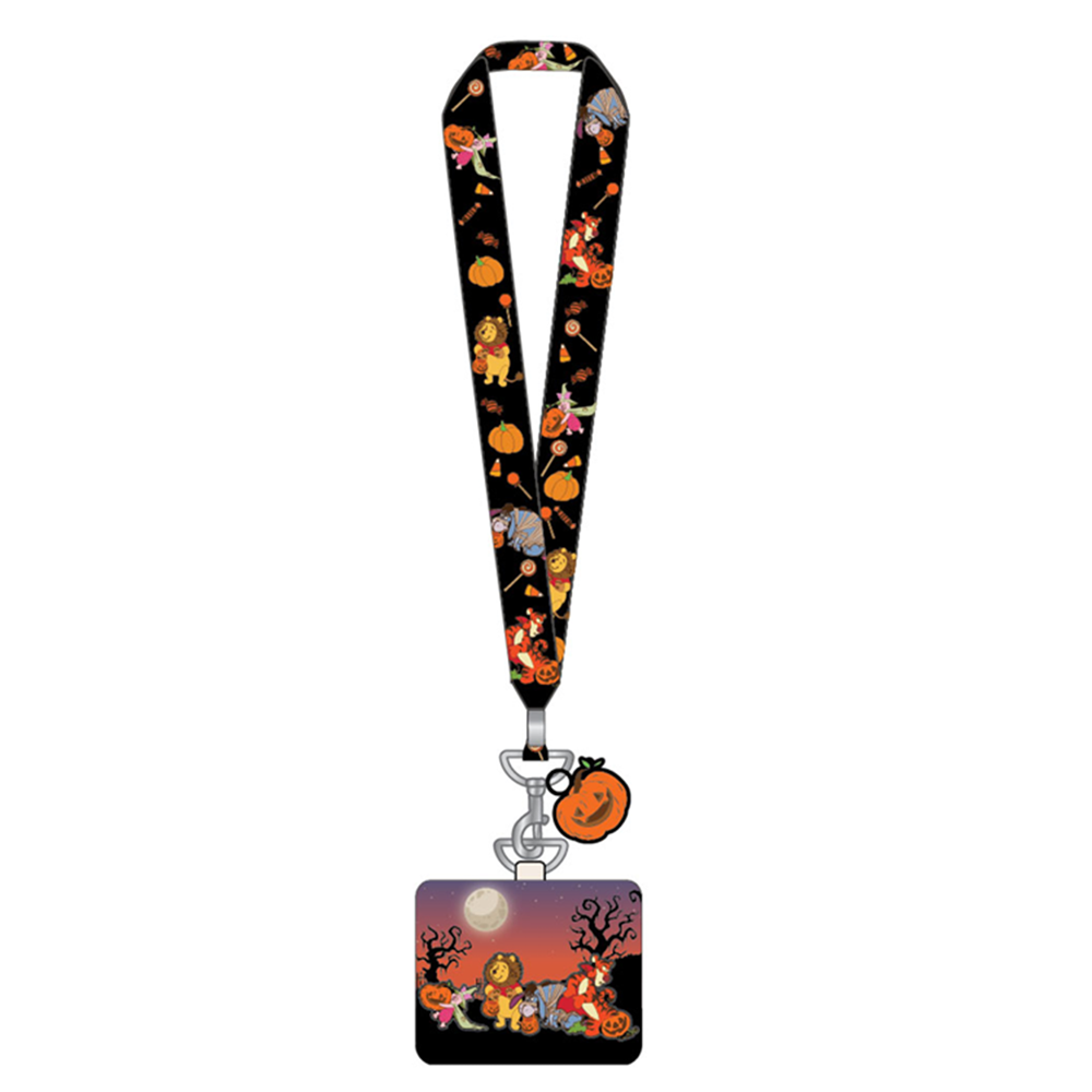 Loungefly: Disney - Winnie The Pooh Halloween Gang Lanyard with Cardholder (ONLINE ORDER ONLY)