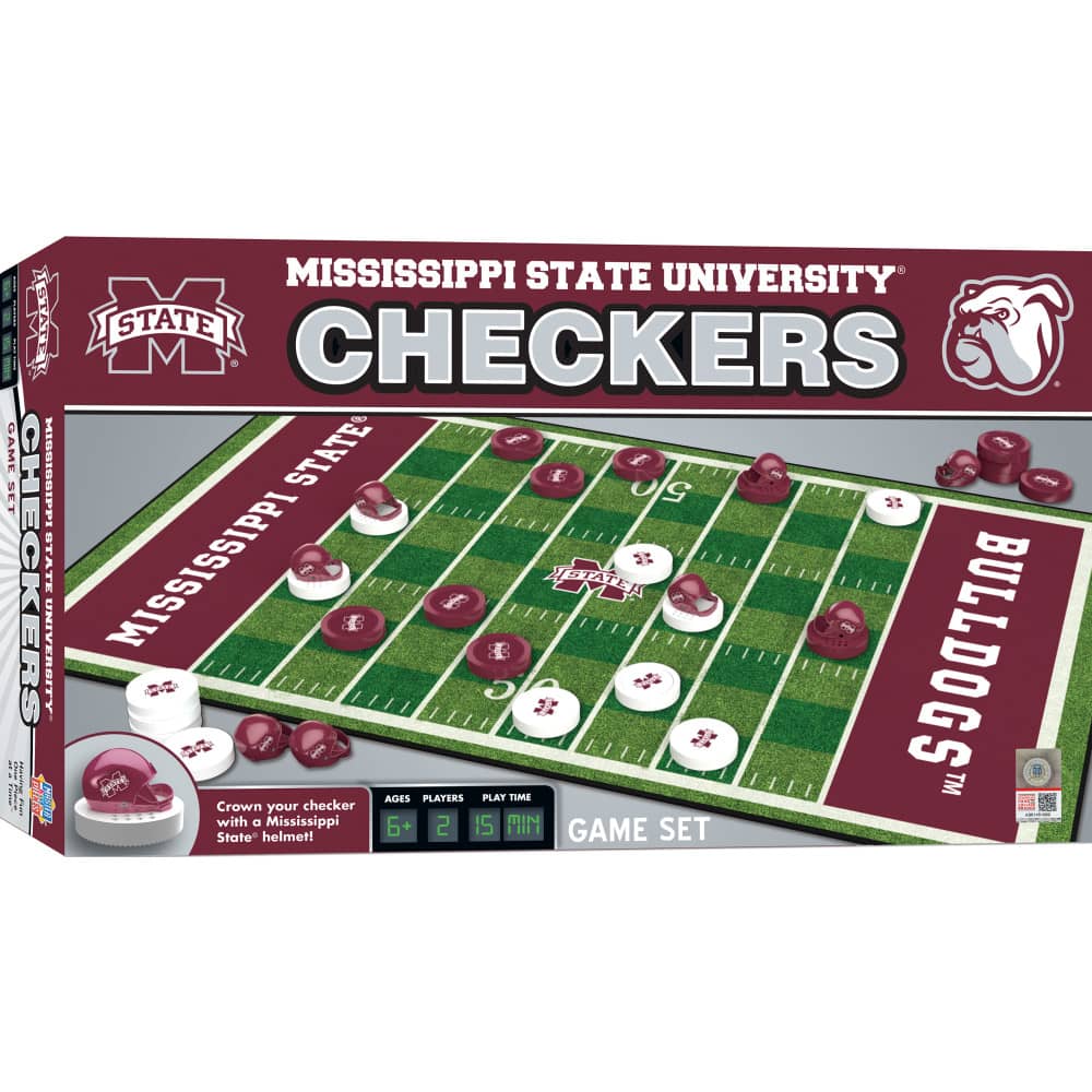 Mississippi State Bulldogs Checkers Board Game