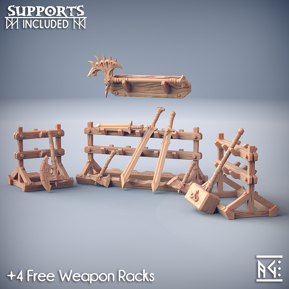 3D Printed Artisan Guild Standalone Barbarian Weapons & Hands Dragonpeak Barbarians 28mm 32mm (Online Only)
