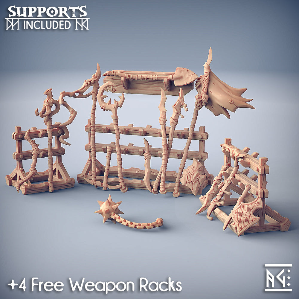 3D Printed Artisan Guild Kobold Weapons Rack Plague Mine Kobolds 28mm 32mm (Online Only)