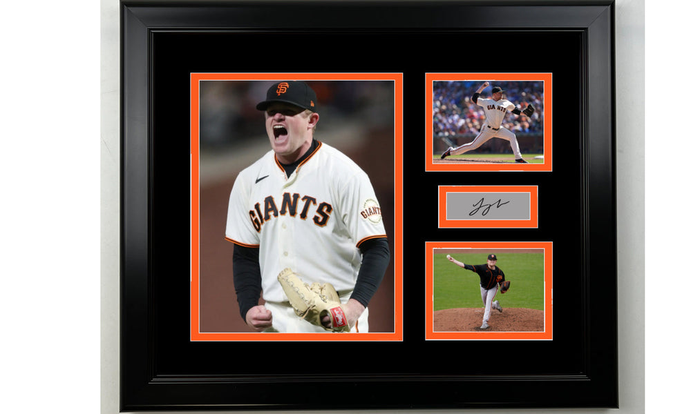 Framed Logan Webb San Francisco Giants Facsimile Laser Engraved Signature Baseball 14x11 3 Photo Collage (ONLINE ORDER ONLY)