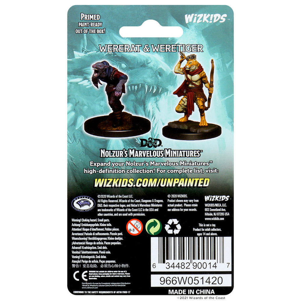 D&D: Nolzur's Marvelous Miniatures - Wererat & Weretiger (ONLINE ORDER ONLY)
