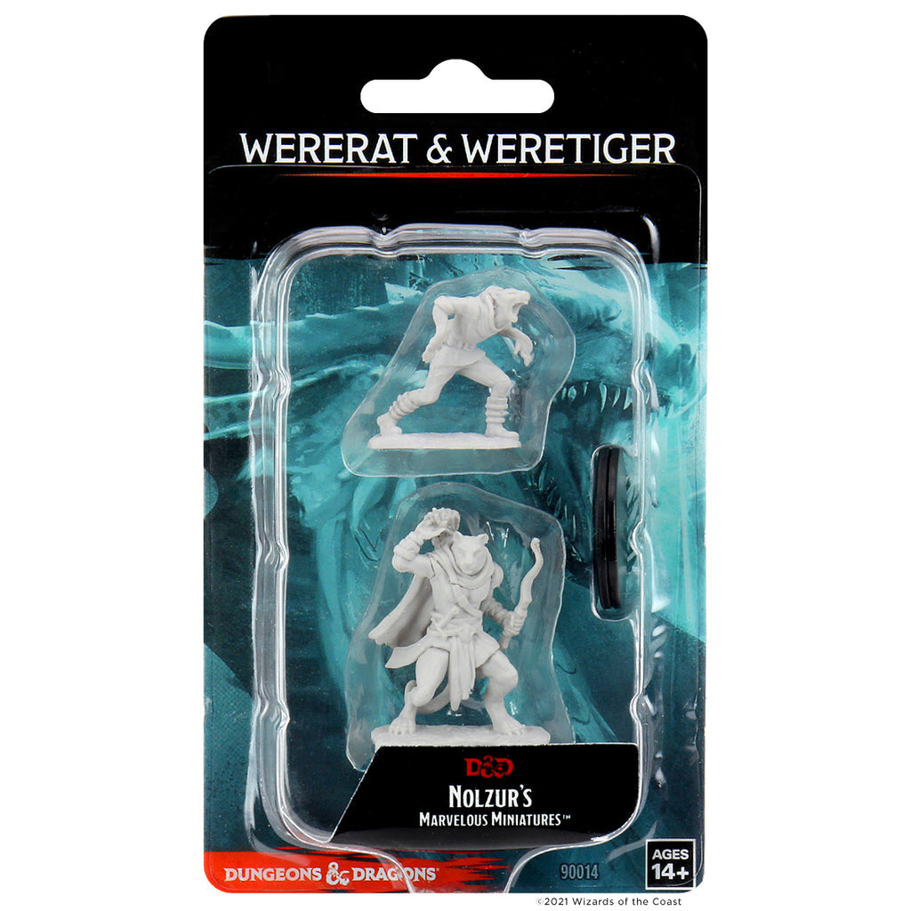 D&D: Nolzur's Marvelous Miniatures - Wererat & Weretiger (ONLINE ORDER ONLY)