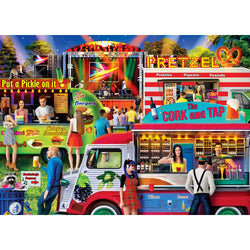 Food Truck Roundup - The Foodie Fest 1000 Piece Jigsaw Puzzle (ONLINE ORDER ONLY)