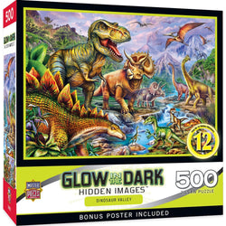Hidden Images - Dinosaur Valley 500 Piece Jigsaw Puzzle (ONLINE ORDER ONLY)