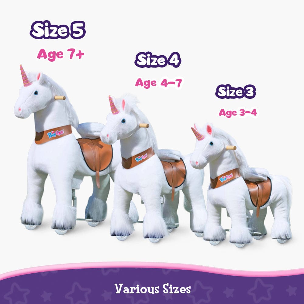 Model U Unicorn Ride-On Toy Age 3-4 White (ONLINE ORDER ONLY)