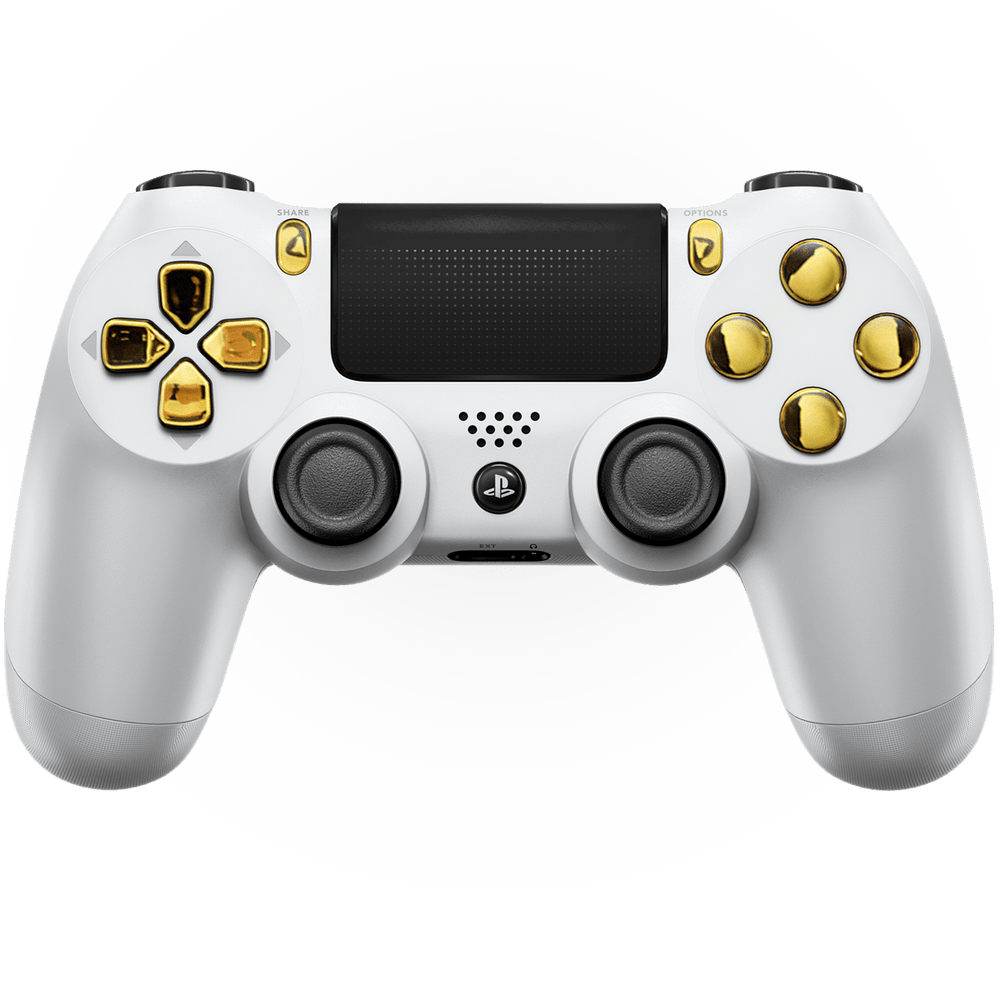WHITE GOLD PS4 CUSTOM MODDED CONTROLLER (Online Order Only)