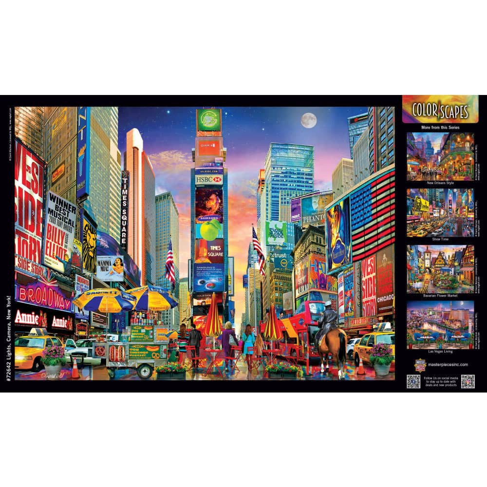 Colorscapes - Lights, Camera, New York! 1000 Piece Jigsaw Puzzle