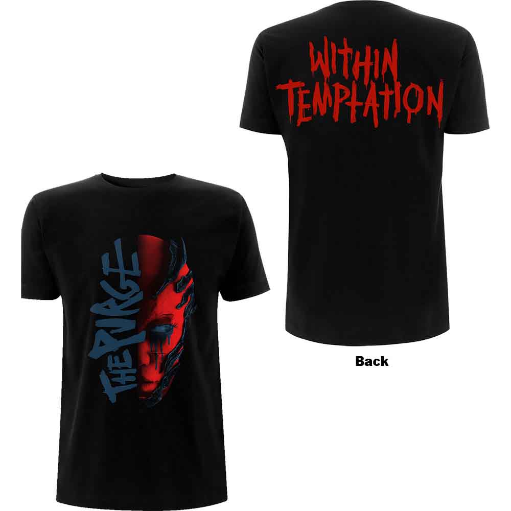 Within Temptation - Purge Outline (Red Face) [Short Sleeve Tee] (ONLINE ORDER ONLY)