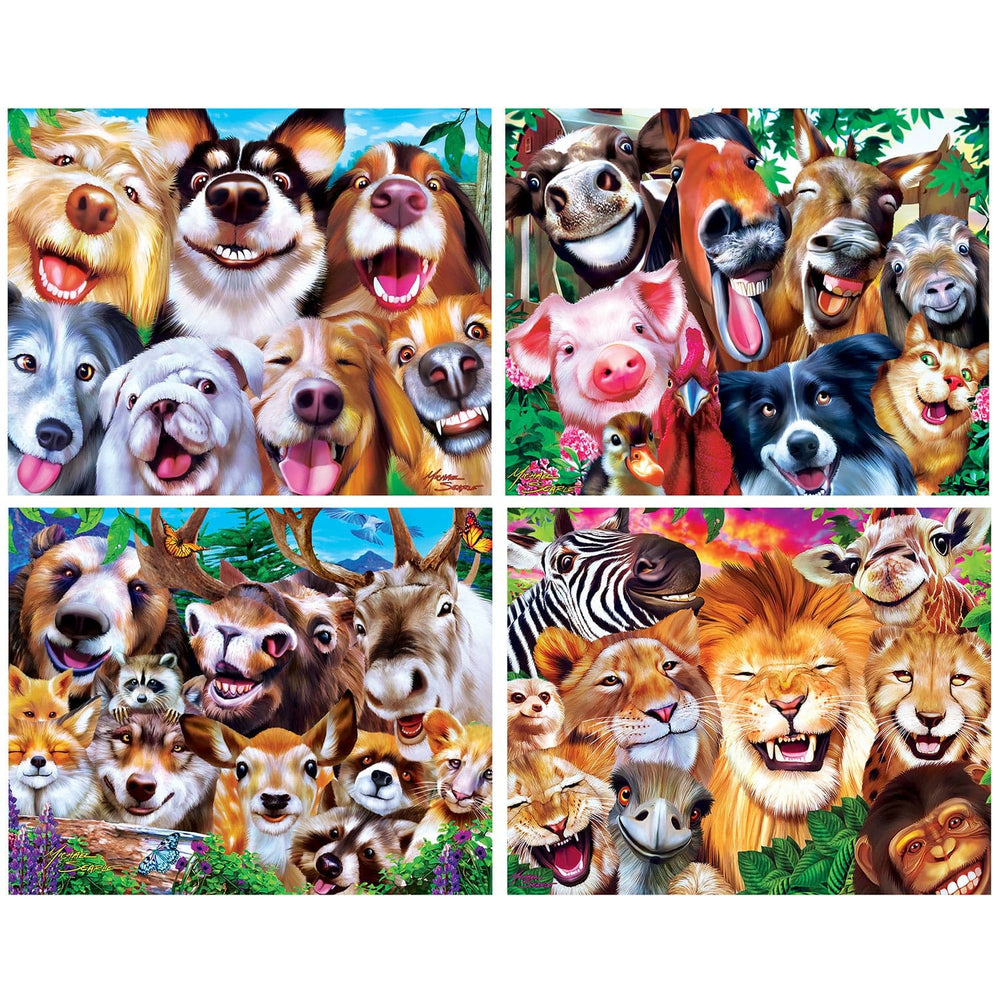 Selfies 100 Piece Jigsaw Puzzles 4-Pack (ONLINE ORDER ONLY)