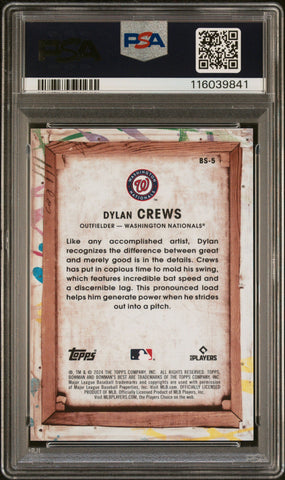 Graded 2024 Topps Bowmans Best Dylan Crews #BS5 Bowman Showpieces Rookie RC Baseball Card PSA 10 Gem Mint (ONLINE ORDER ONLY)