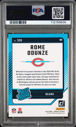 Graded 2024 Panini Donruss Rome Odunze #309 Rookie RC Football Card PSA 10 Gem Mint (ONLINE ORDER ONLY)