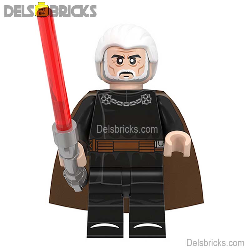 Count Dooku (Film Version) Lego Minifigures Custom Toys New (ONLINE ORDER ONLY)