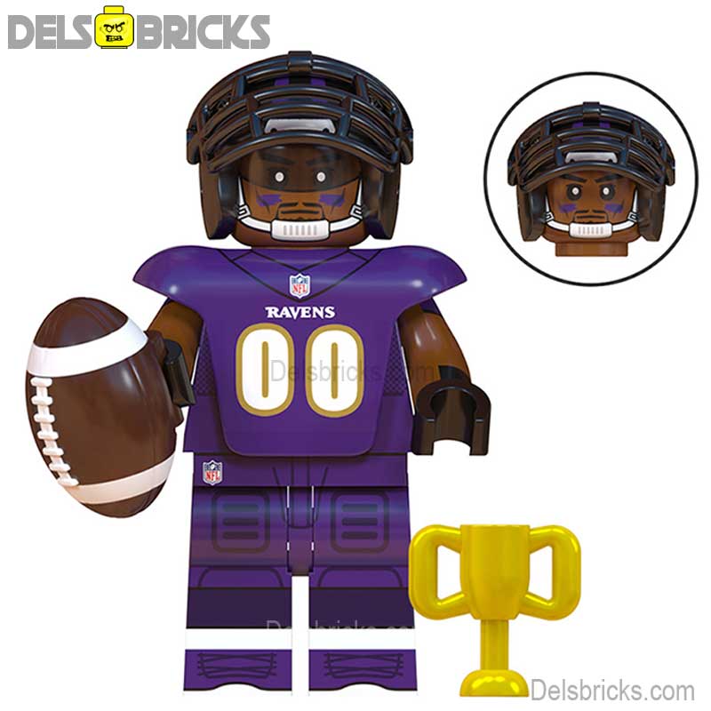Baltimore Ravens NFL Football Teams Lego Minifigures Custom Toys (ONLINE ORDER ONLY)
