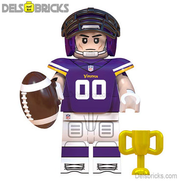 Minnesota Vikings NFL Football Teams Lego Minifigures Custom Toys (ONLINE ORDER ONLY)
