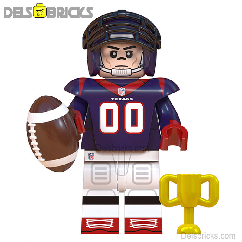 Houston texans NFL Football Teams Lego Minifigures Custom Toys (ONLINE ORDER ONLY)