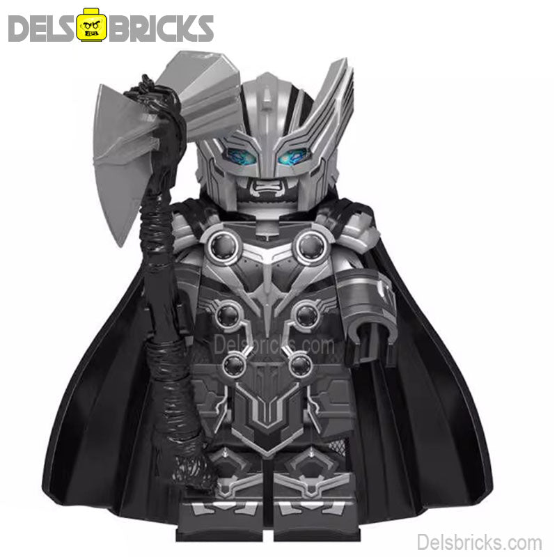 Thor Avengers Black & white Lego Marvel Minifigures Custom Toys (ONLINE ORDER ONLY)