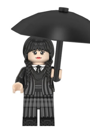 Wednesday Addams Custom Minifig (Online Only)