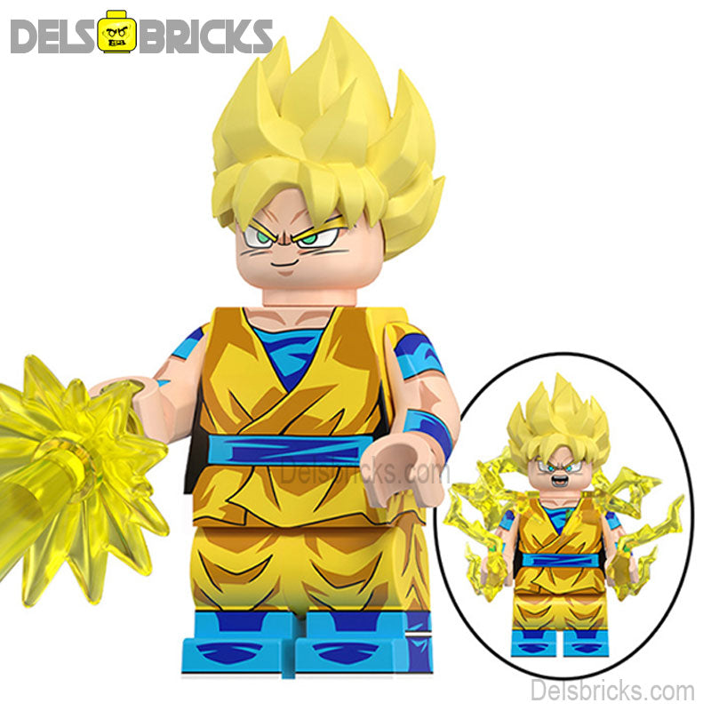 Son Goku Dragon Ball Z Super Lego Minifigures Best Custom Anime Toys Yellow (ONLINE ORDER ONLY)