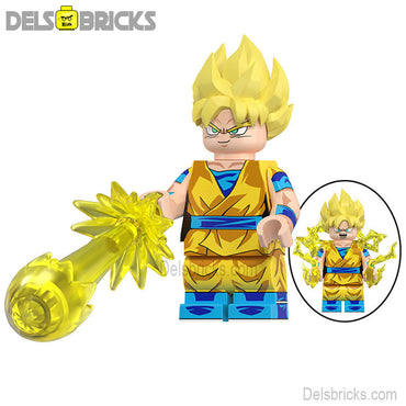 Son Goku Dragon Ball Z Super Lego Minifigures Best Custom Anime Toys Yellow (ONLINE ORDER ONLY)