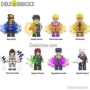 JoJo's Bizarre Adventure set of 8 NEW Anime Lego Minifigures custom toys (ONLINE ORDER ONLY)