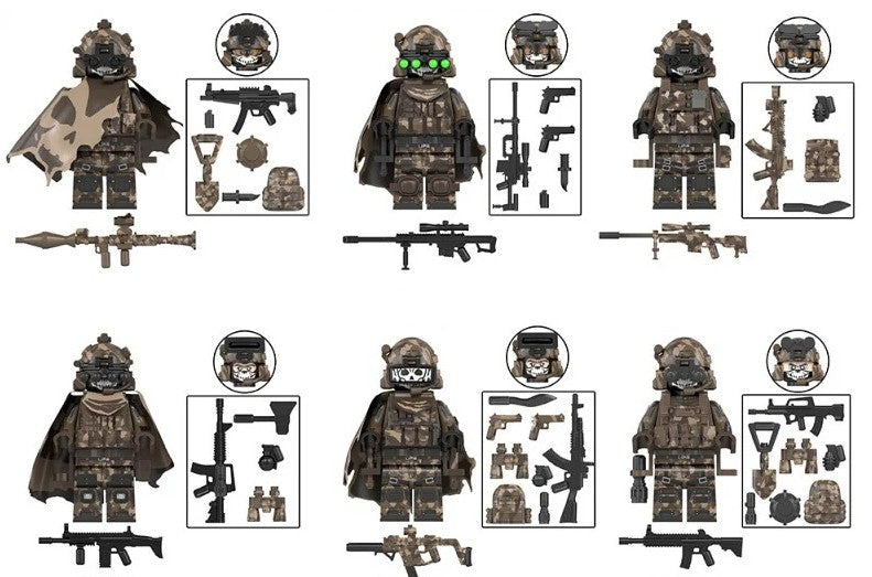 Military Series Custom Minifigures set of 6 (ONLINE ORDER ONLY)