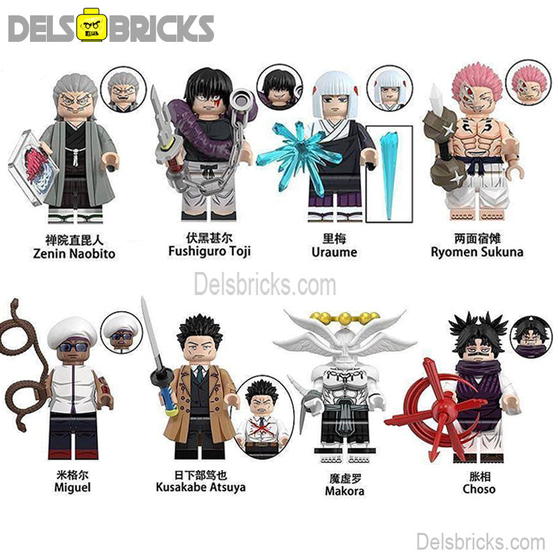 Jujutsu kaisen set of 8 Lego Anime Minifigures Custom Toys 4 (ONLINE ORDER ONLY)