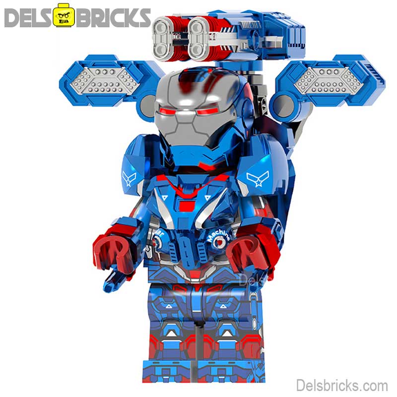 Iron Patriot James Rhodes (Endgame) Lego Minifigures Custom Toys (ONLINE ORDER ONLY)