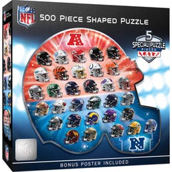 NFL - Teams Helmet 500 Piece Shaped Jigsaw Puzzle