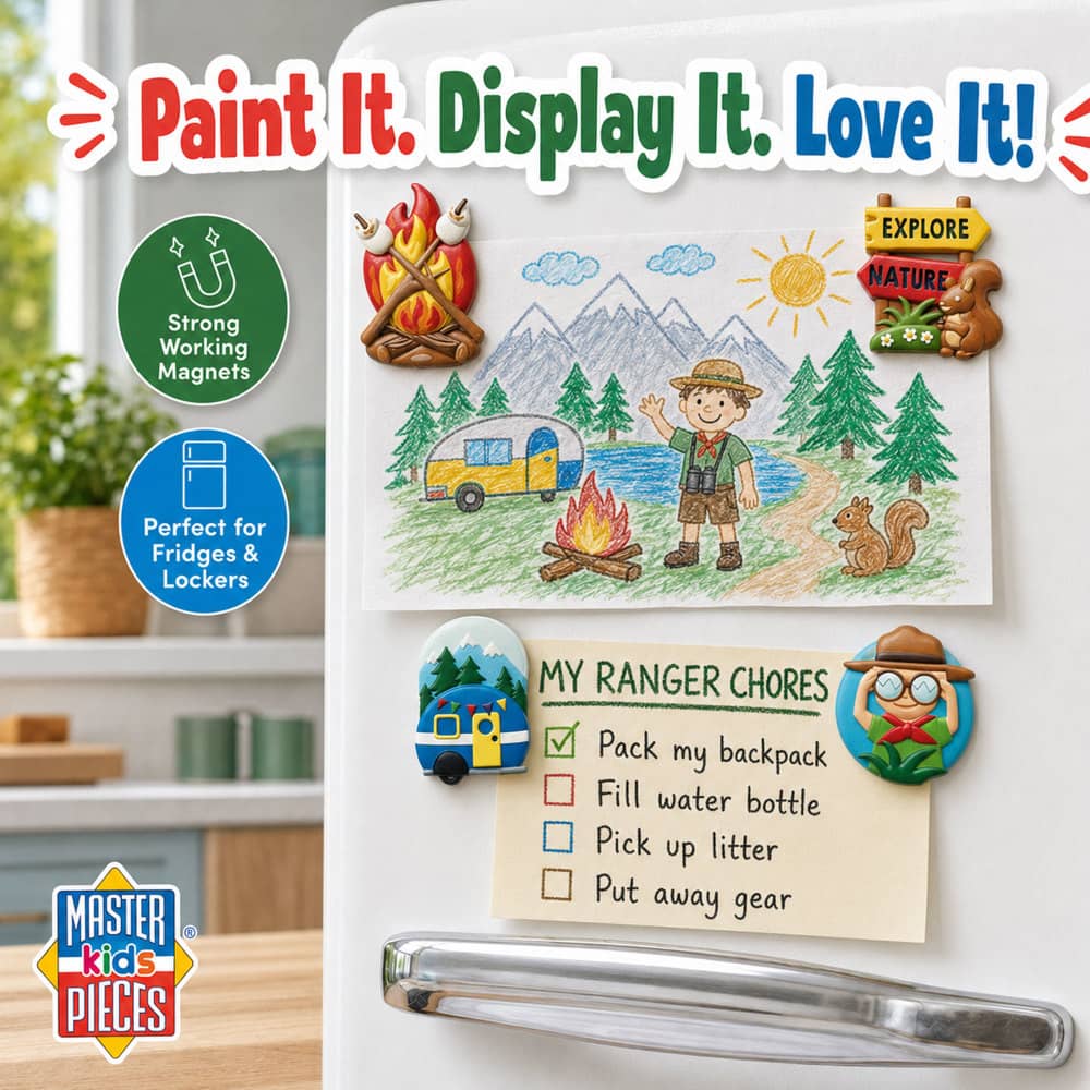 Jr. Ranger - 4-Pack Plaster Magnets Paint Kit