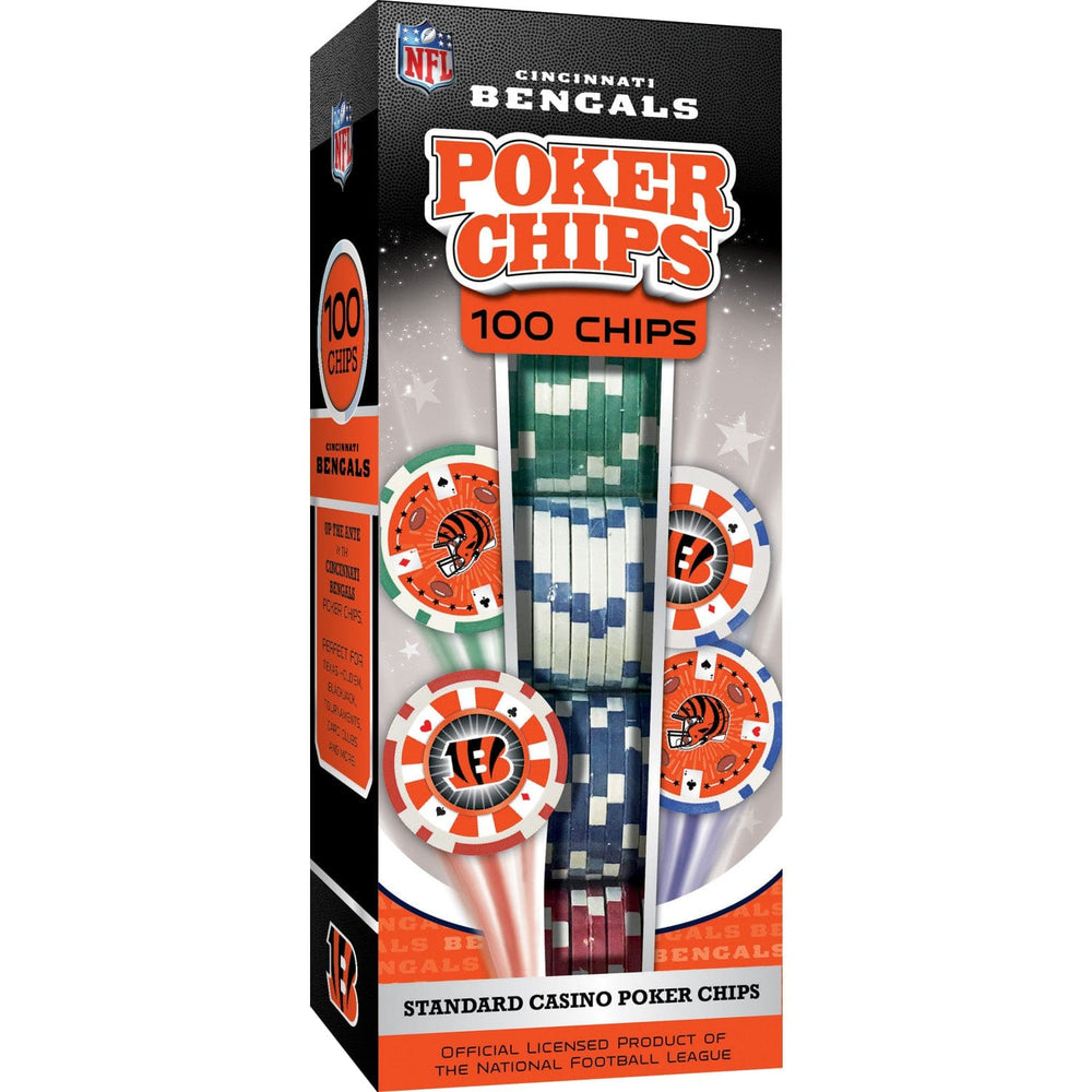 Cincinnati Bengals 100 Piece Poker Chips (ONLINE ORDER ONLY)